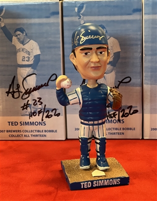St Louis Cardinals Milwaukee Brewers Ted Simmons autographed